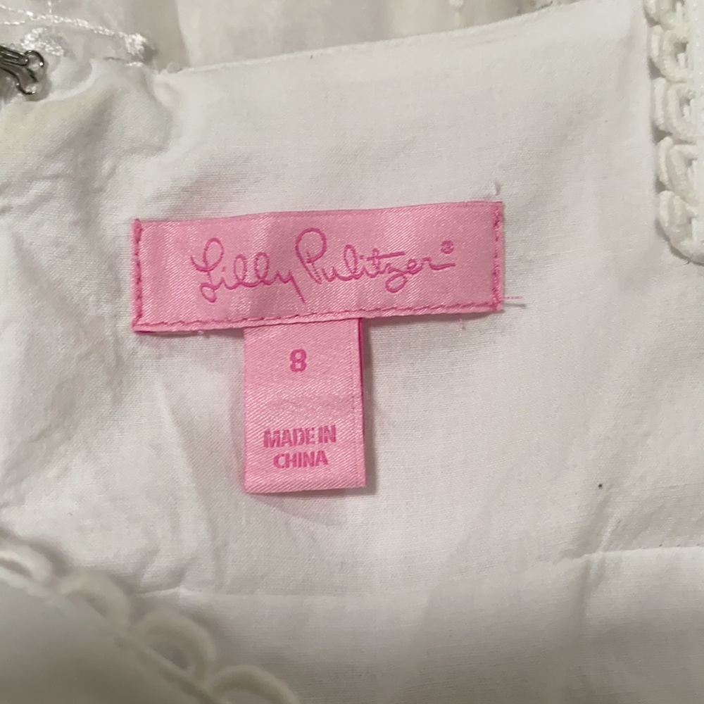 Lilly Pulitzer-wht. empire dress sz. 8 excellent condition - Picture 13 of 15